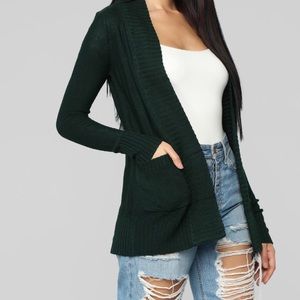 Fashion Nova Hunter Green Cardigan